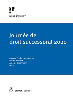 cover image of Journée de droit successoral 2020